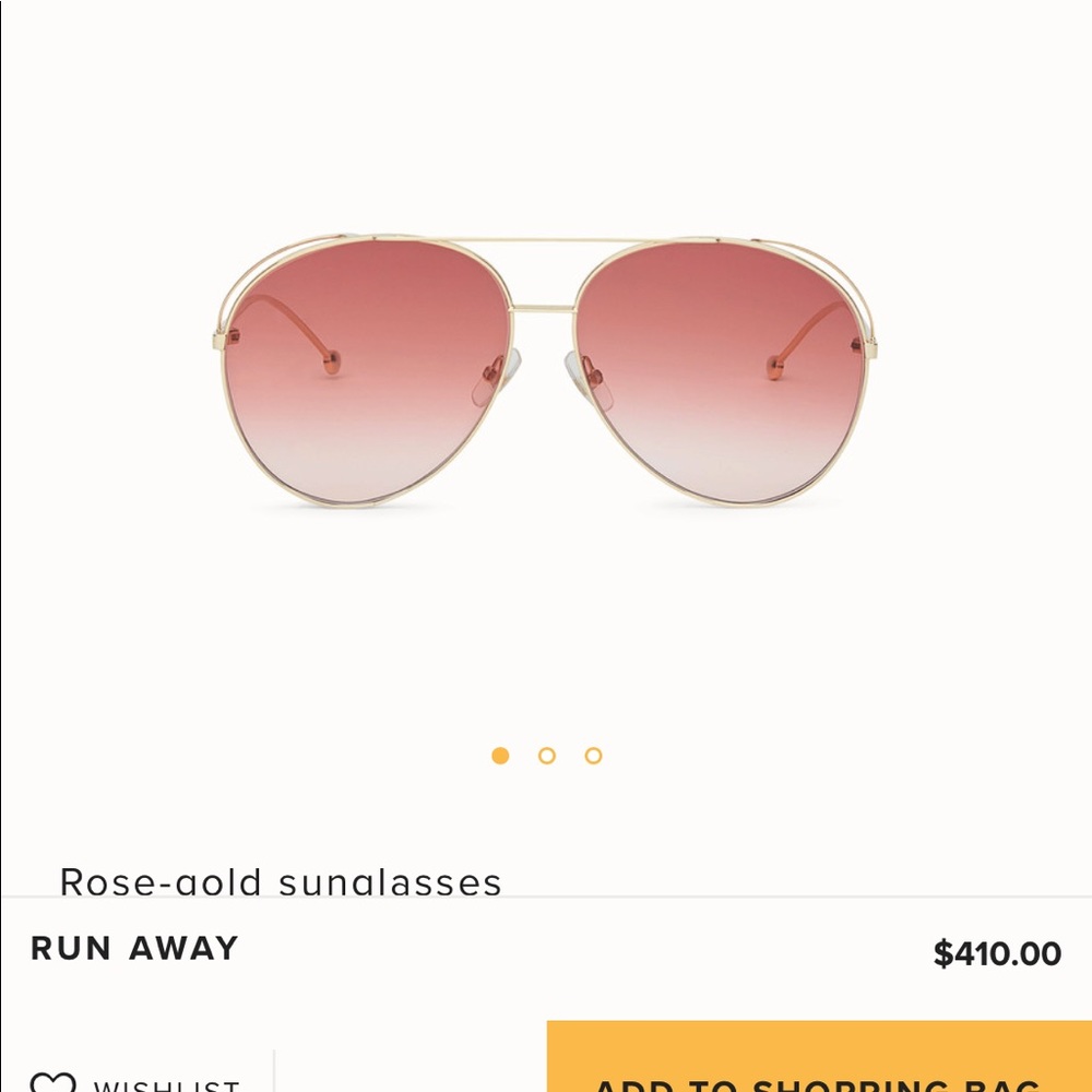 Fendi rose gold sunglasses